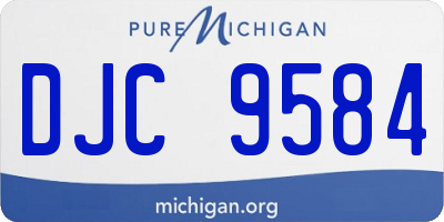 MI license plate DJC9584