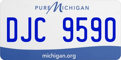 MI license plate DJC9590