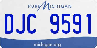 MI license plate DJC9591
