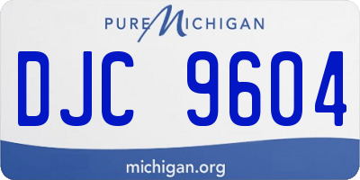 MI license plate DJC9604