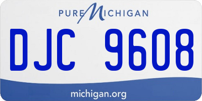 MI license plate DJC9608