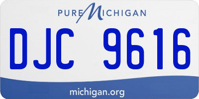 MI license plate DJC9616