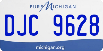 MI license plate DJC9628