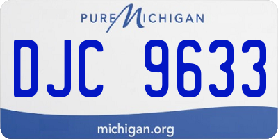 MI license plate DJC9633