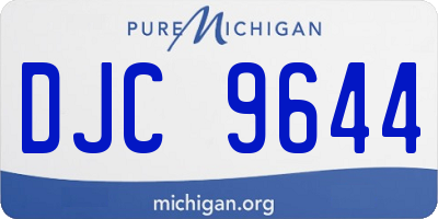 MI license plate DJC9644