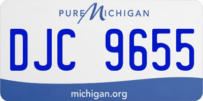 MI license plate DJC9655