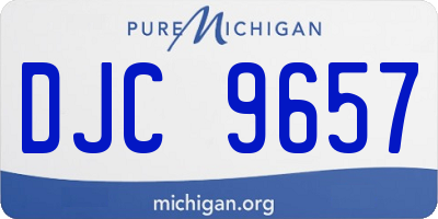 MI license plate DJC9657
