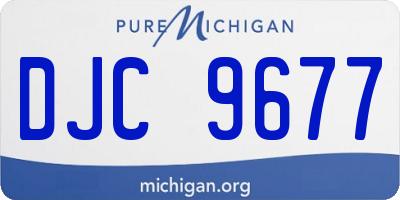MI license plate DJC9677