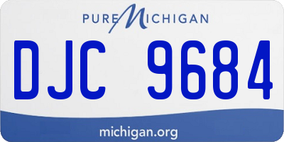 MI license plate DJC9684