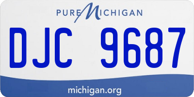 MI license plate DJC9687