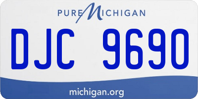 MI license plate DJC9690