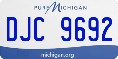 MI license plate DJC9692