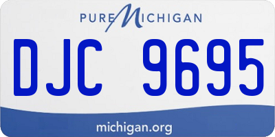 MI license plate DJC9695
