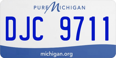 MI license plate DJC9711