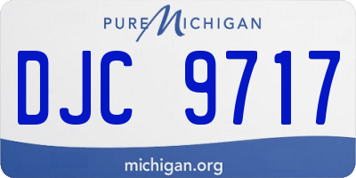 MI license plate DJC9717