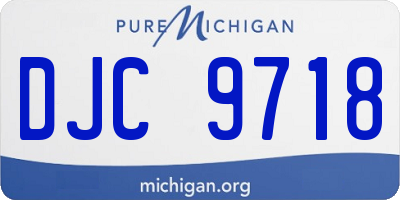 MI license plate DJC9718