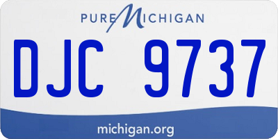 MI license plate DJC9737