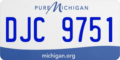 MI license plate DJC9751