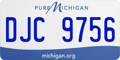 MI license plate DJC9756