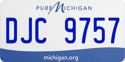 MI license plate DJC9757