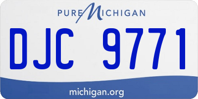 MI license plate DJC9771