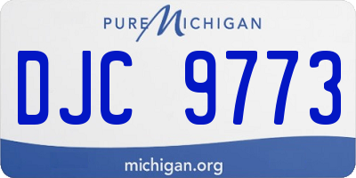 MI license plate DJC9773