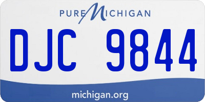 MI license plate DJC9844