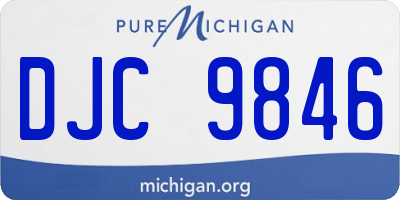 MI license plate DJC9846