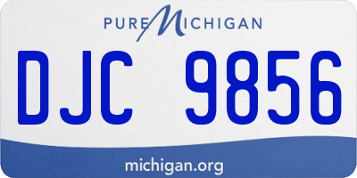MI license plate DJC9856