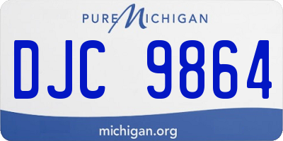 MI license plate DJC9864