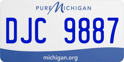 MI license plate DJC9887