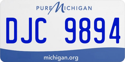 MI license plate DJC9894