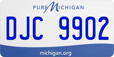 MI license plate DJC9902