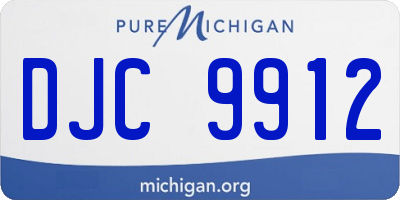 MI license plate DJC9912