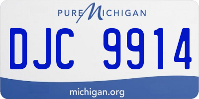 MI license plate DJC9914