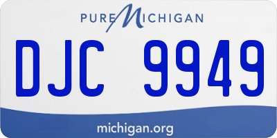 MI license plate DJC9949