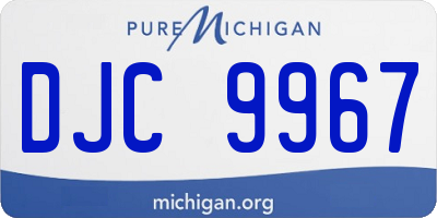MI license plate DJC9967