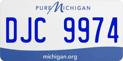 MI license plate DJC9974