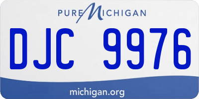 MI license plate DJC9976