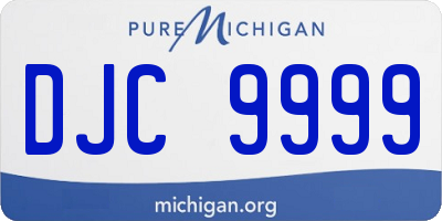 MI license plate DJC9999