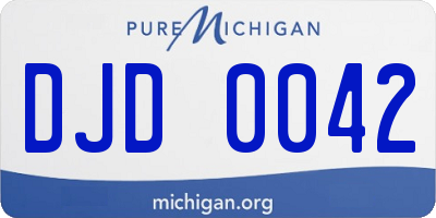 MI license plate DJD0042