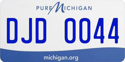MI license plate DJD0044