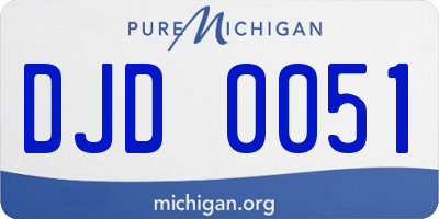 MI license plate DJD0051