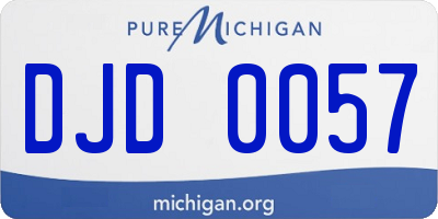 MI license plate DJD0057