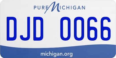 MI license plate DJD0066