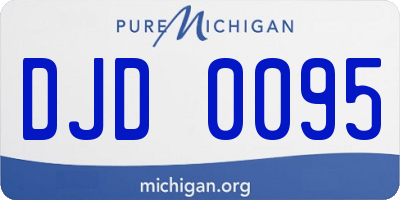MI license plate DJD0095