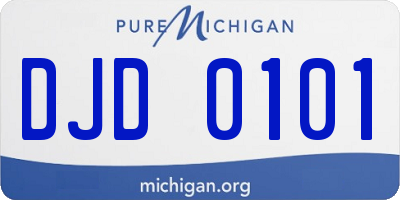 MI license plate DJD0101
