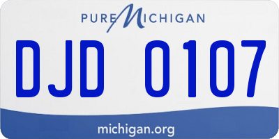 MI license plate DJD0107