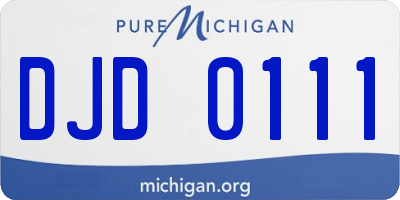 MI license plate DJD0111