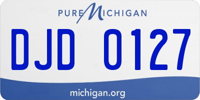 MI license plate DJD0127